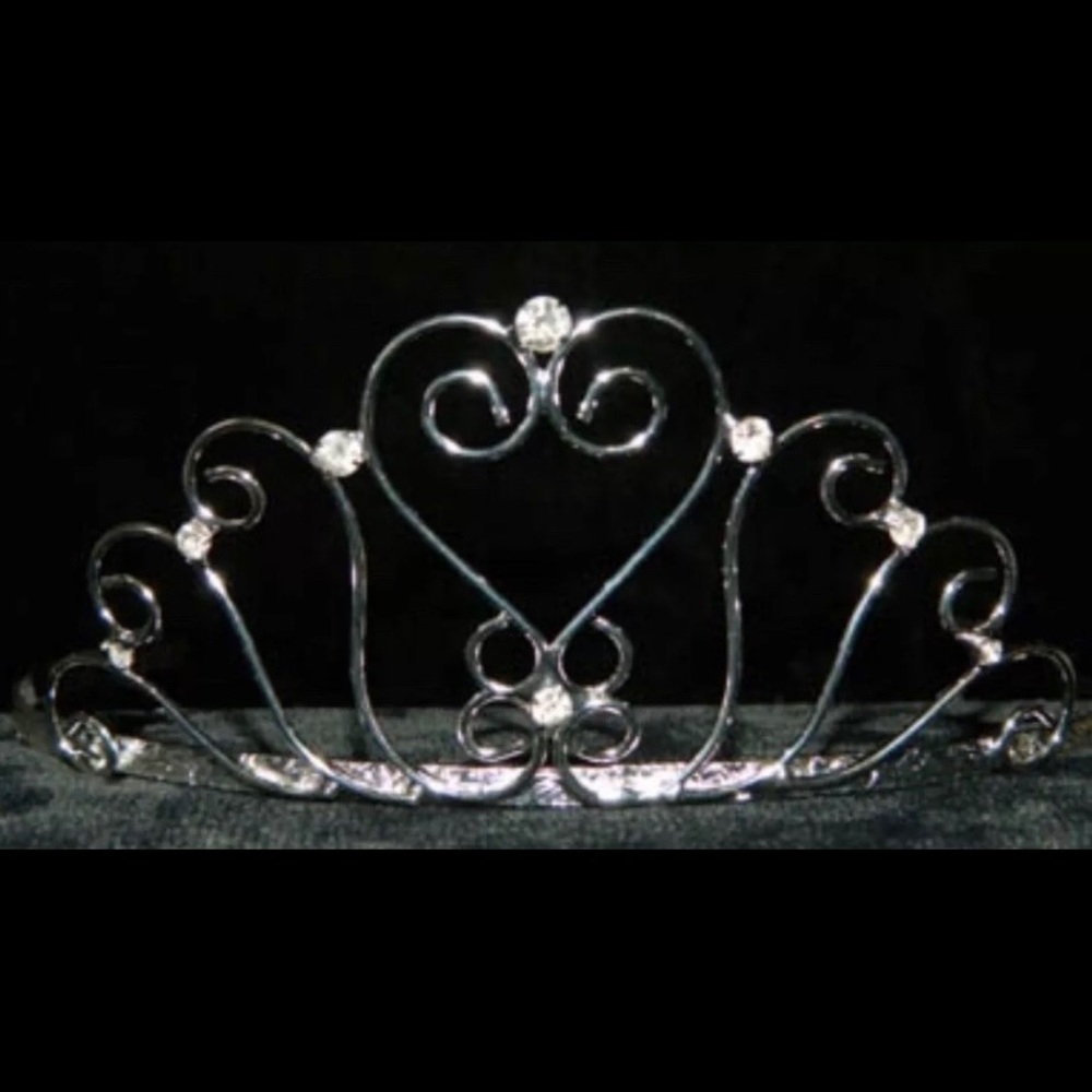 Heart tiara rhinestone combs crown pageant women